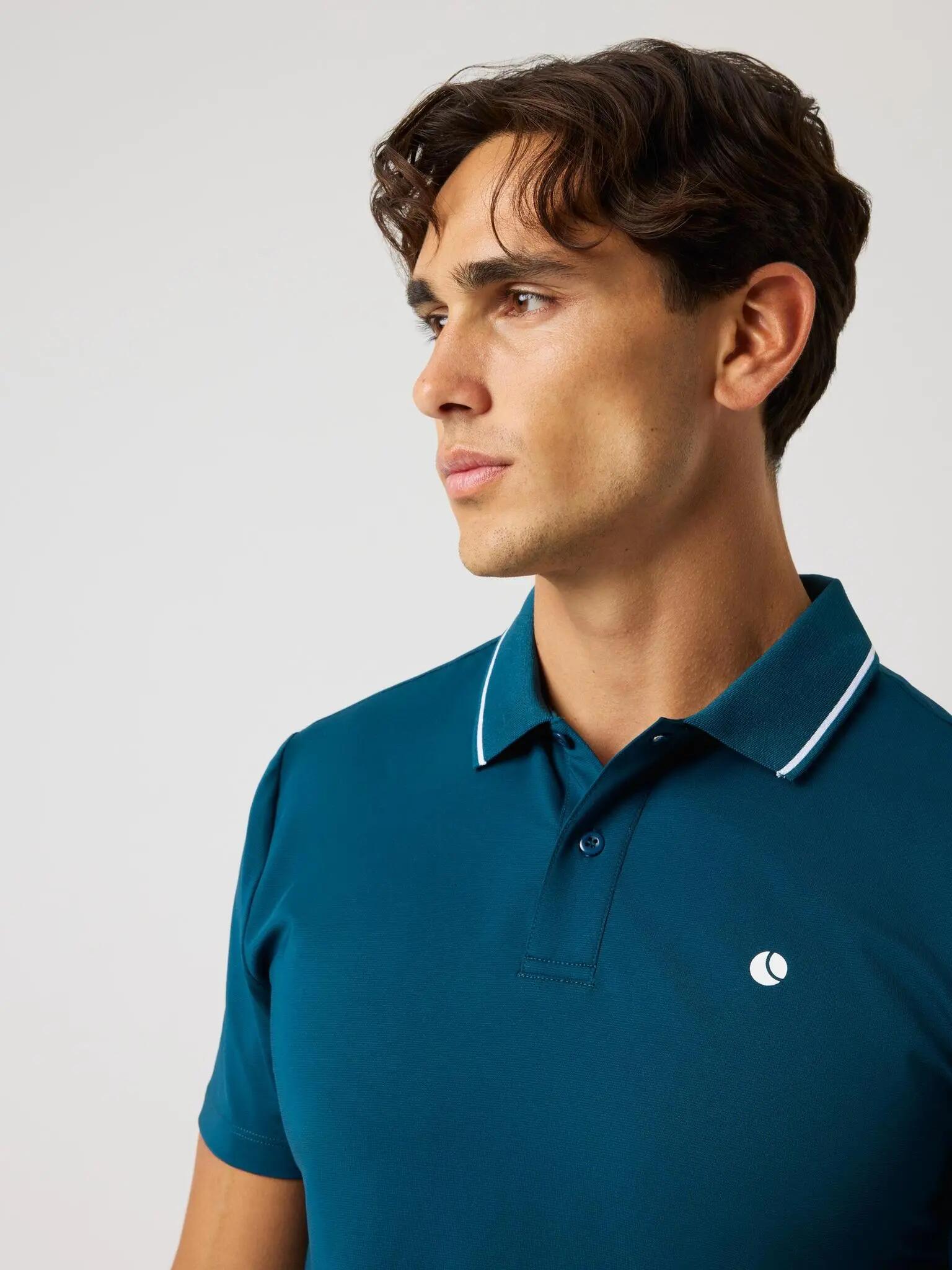 bjorn_borg ACE POLO SHIRT in poliestere riciclato – REFLECTING POND 5/5