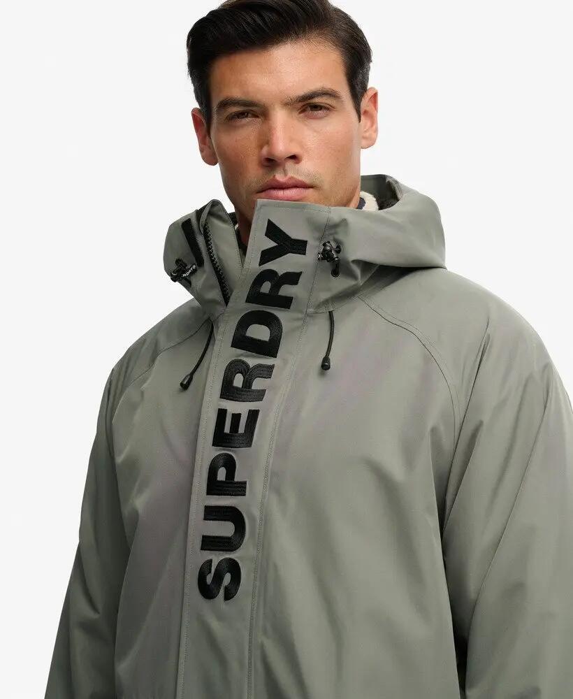 superdry Ultimate Robe impermeável – corte boxy, forro borg – Freestyle Green 5/7