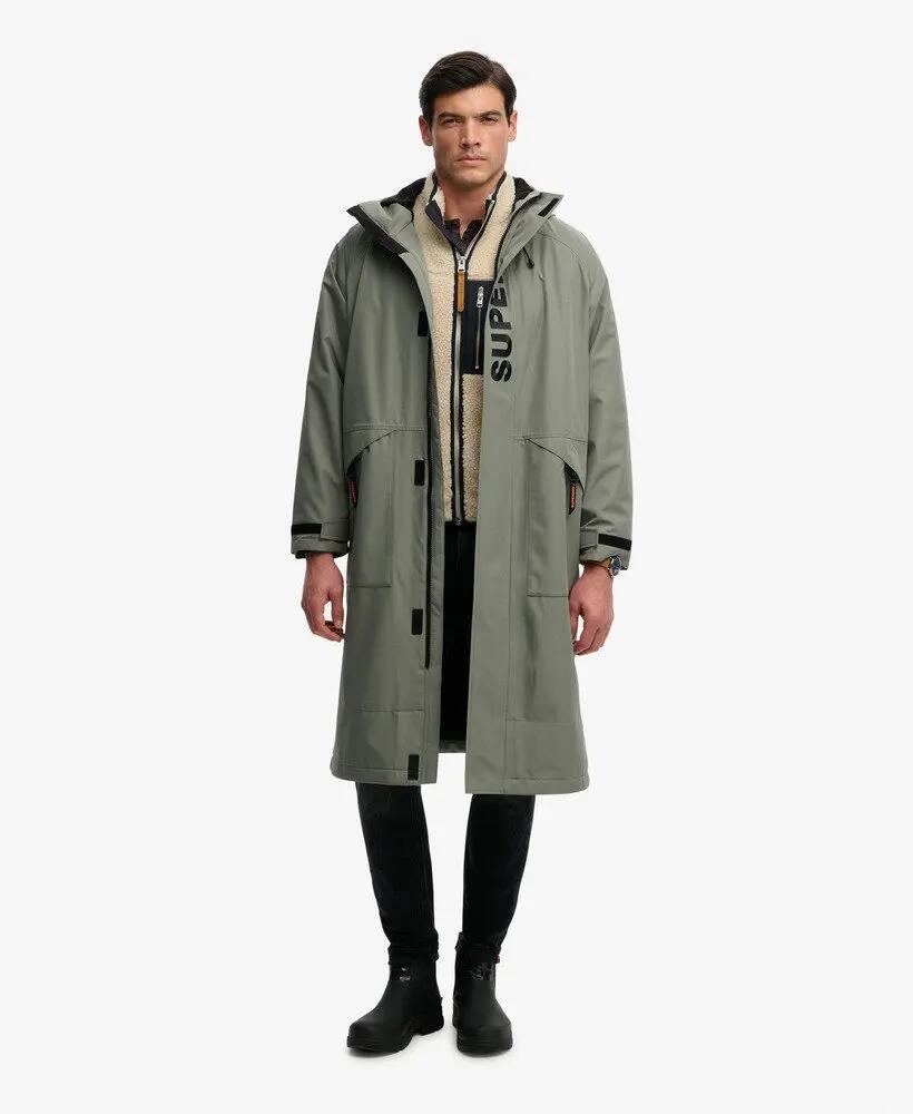 superdry Ultimate Robe impermeável – corte boxy, forro borg – Freestyle Green 4/7
