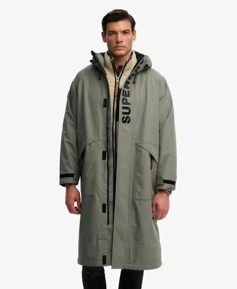superdry Ultimate Robe impermeável – corte boxy, forro borg – Freestyle Green 2/7