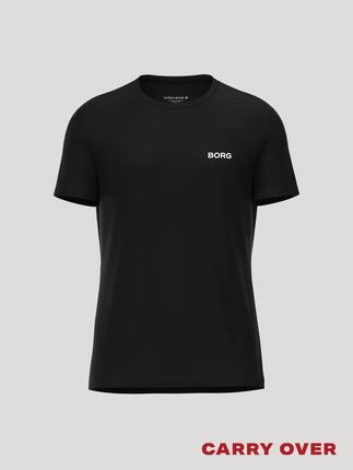 bjorn_borg Herren Training T‑Shirt ESSENTIAL aus recyceltem Polyester – BLACK