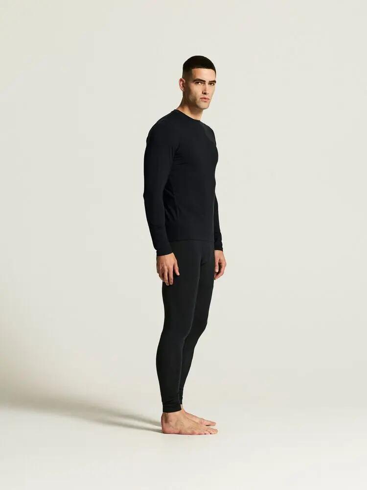 craft Wool 95 LS CN M — maglia a manica lunga in lana merino 95% – Black/Melange 4/7