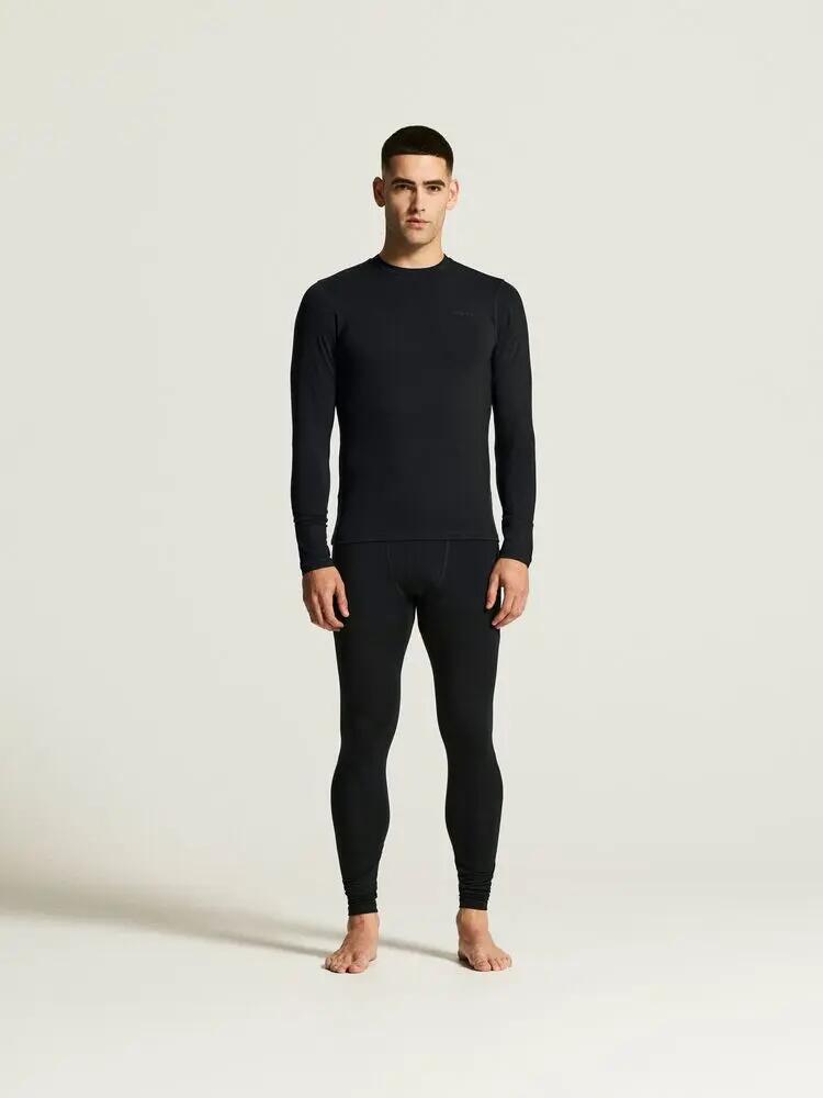 craft Wool 95 LS CN M — maglia a manica lunga in lana merino 95% – Black/Melange 3/7