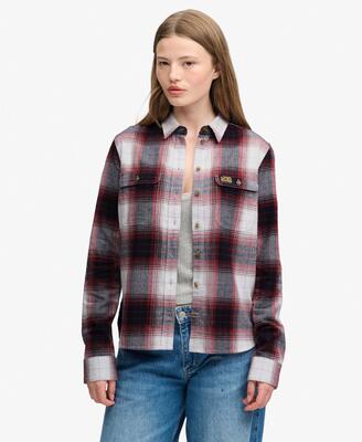 Superdry lumberjack geruite flanellen blouse – relaxed fit – red/ivory check