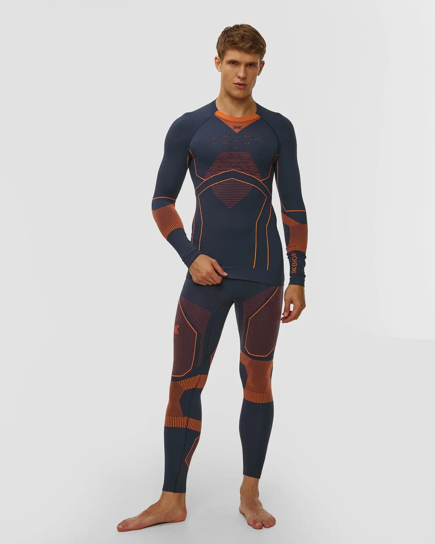 Kalesony męskie X-Bionic ENERGY ACCUMULATOR LIGHT PANTS MEN MARINE/ORANGE 3/7