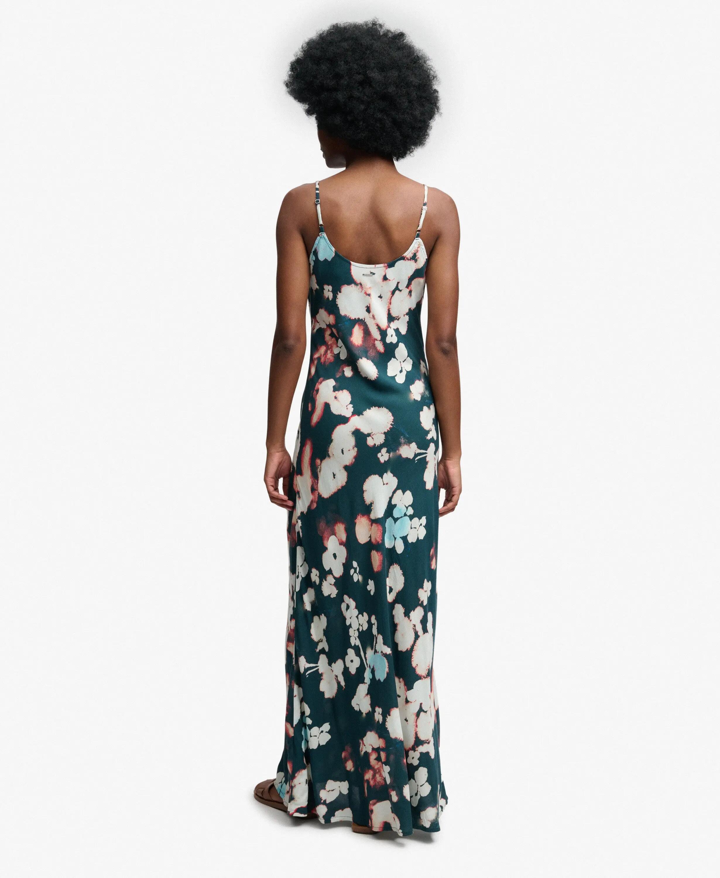 superdry Vestito lungo slip stampato slim – Ink Cherry Blossom 6/6