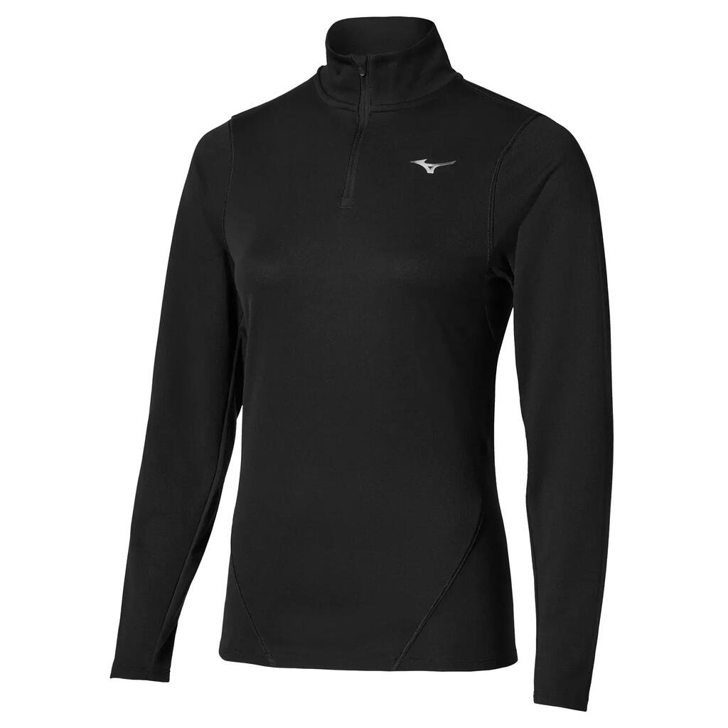 Women's long sleeve and half zip athletic top Mizuno Tech Thermal Charge Breath