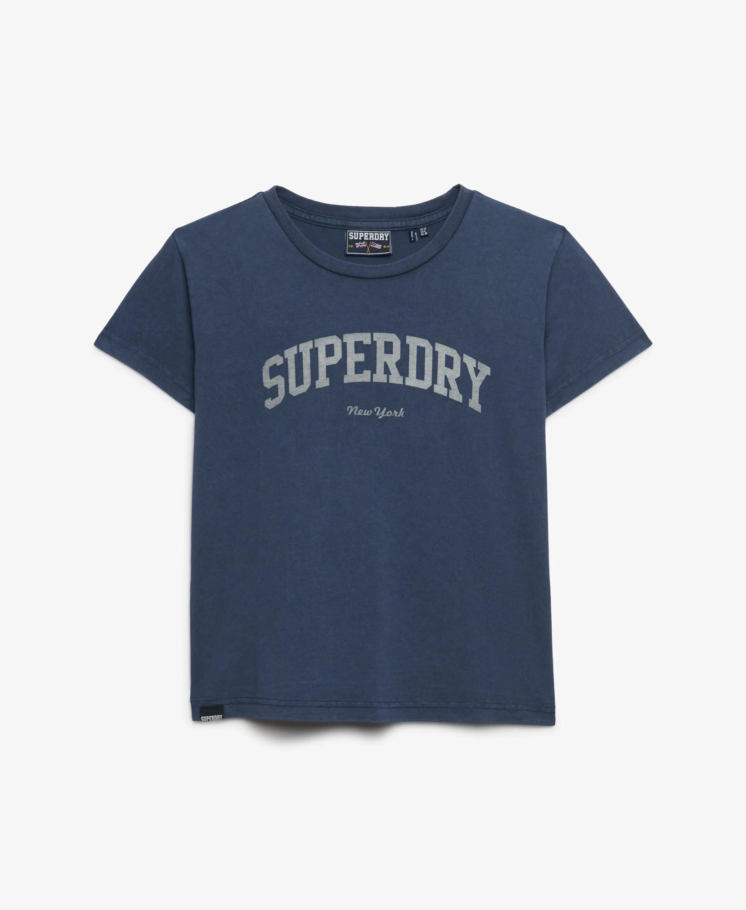 superdry T-shirt ajustada Athletic Essentials com estampado – CLASSIC NAVY 7/7