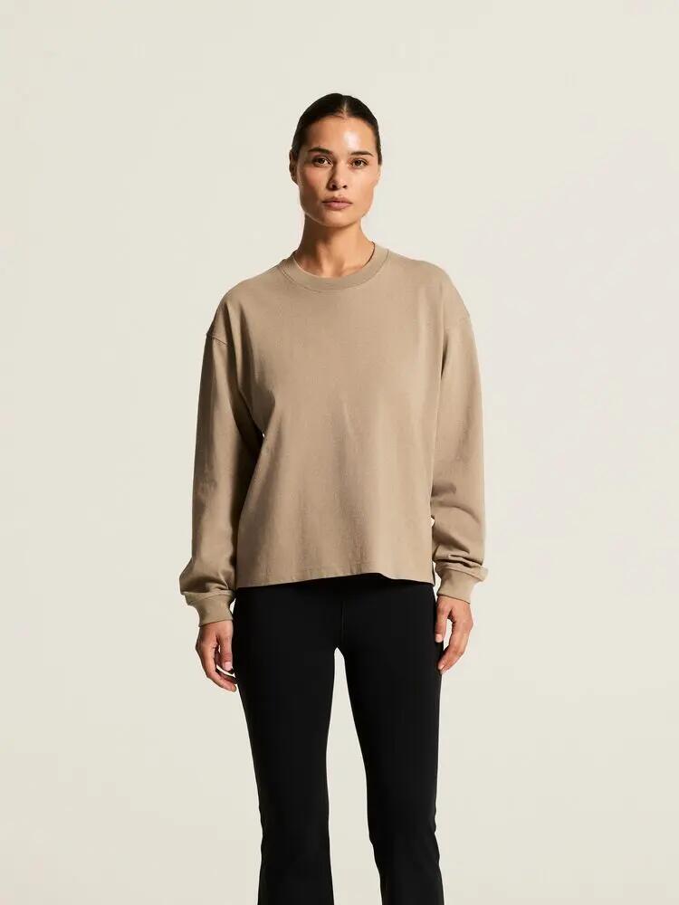 craft Tee manches longues Frequent Heavy en coton bio – Taupe 3/6