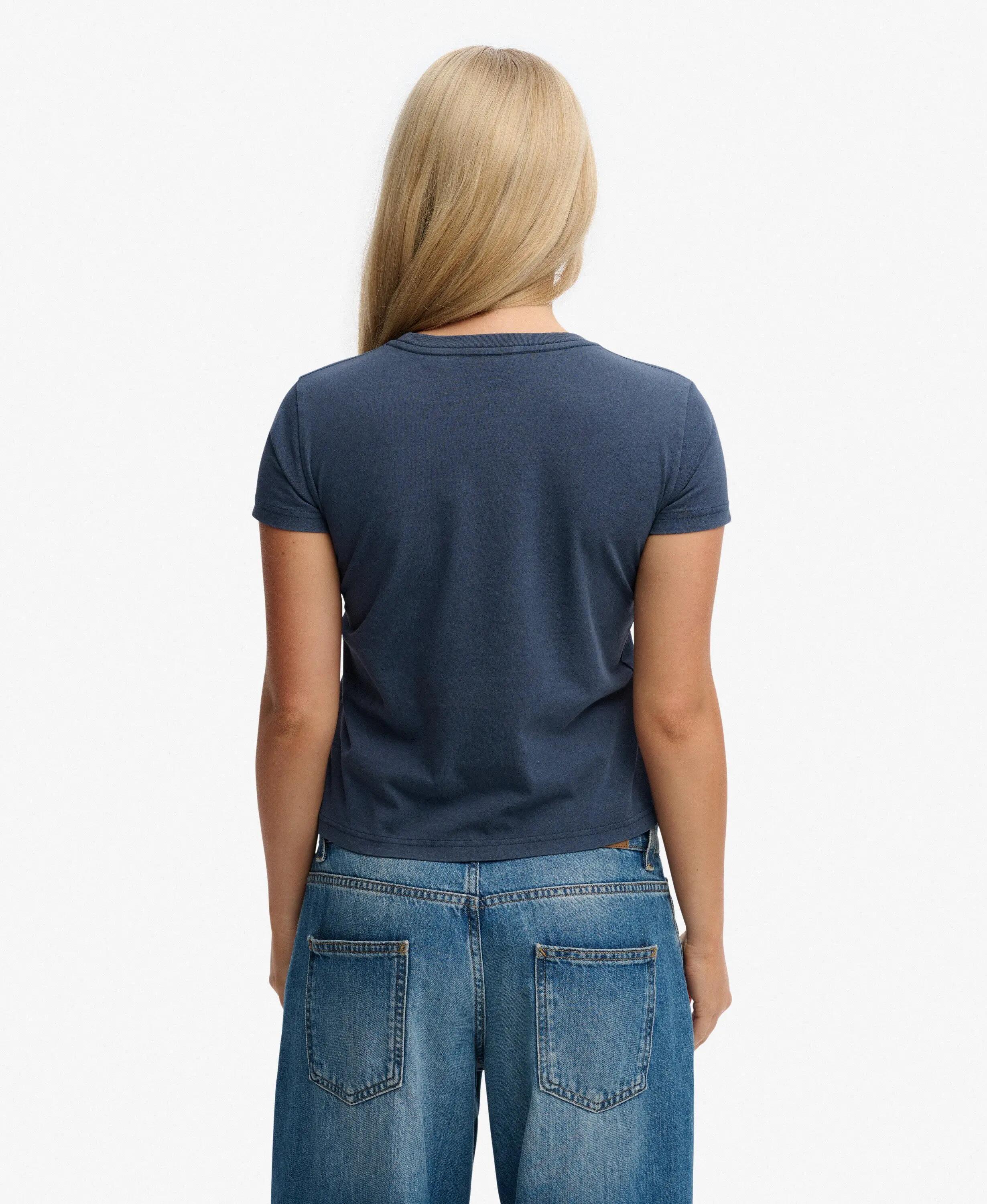 superdry T-shirt ajustada Athletic Essentials com estampado – CLASSIC NAVY 5/7