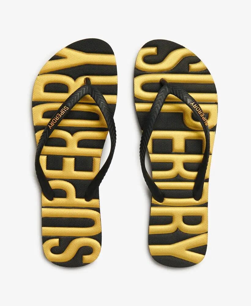 superdry Infradito Vintage Vegan in gomma – BLACK/GOLD 6/7
