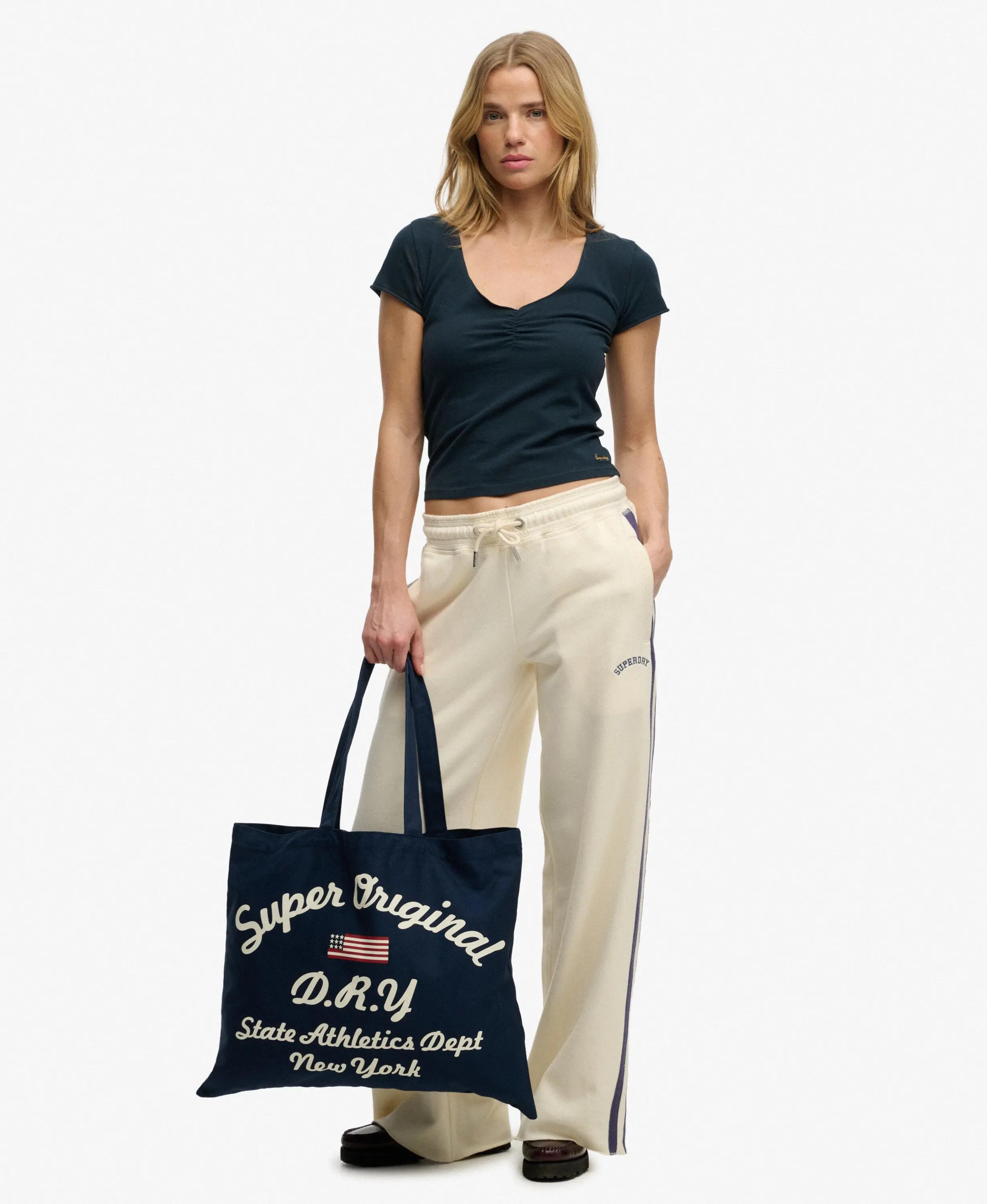 superdry Tote in cotone 100% – Richest Navy/Off White 4/5