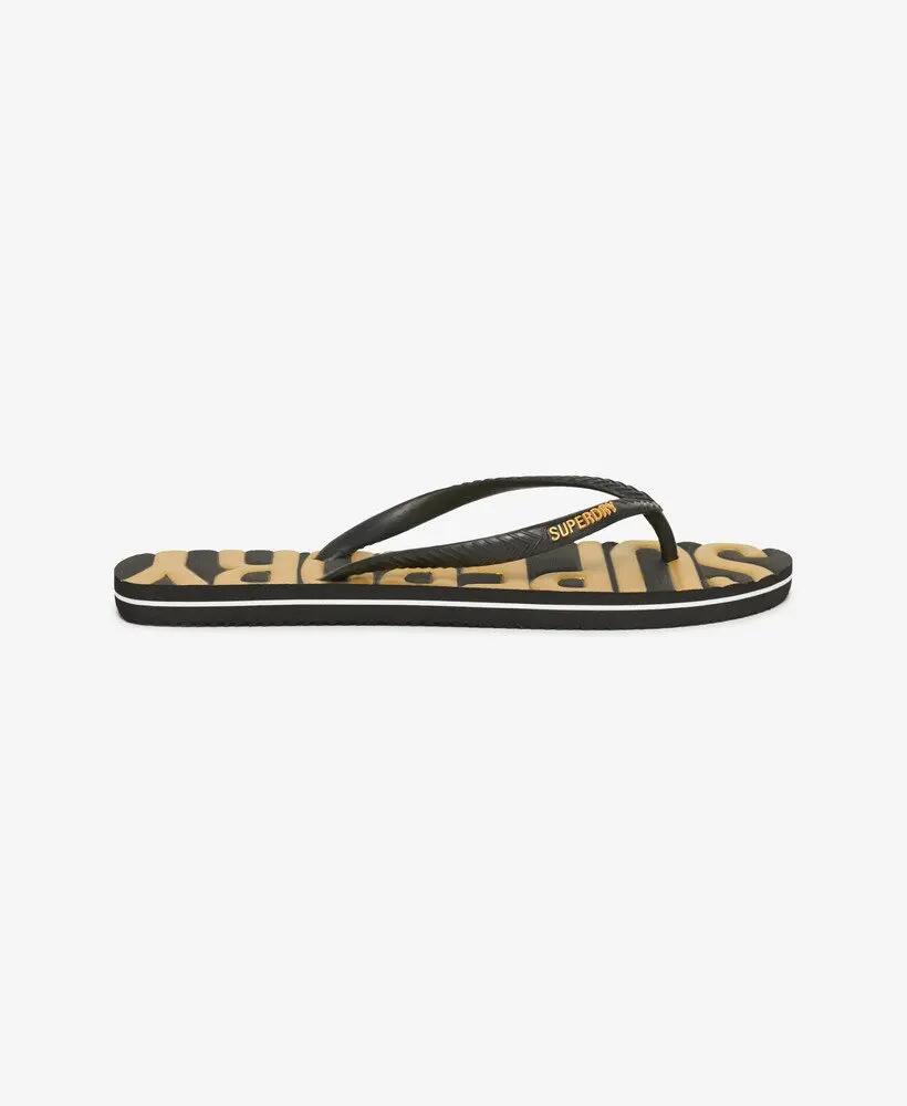 superdry Infradito Vintage Vegan in gomma – BLACK/GOLD 3/7
