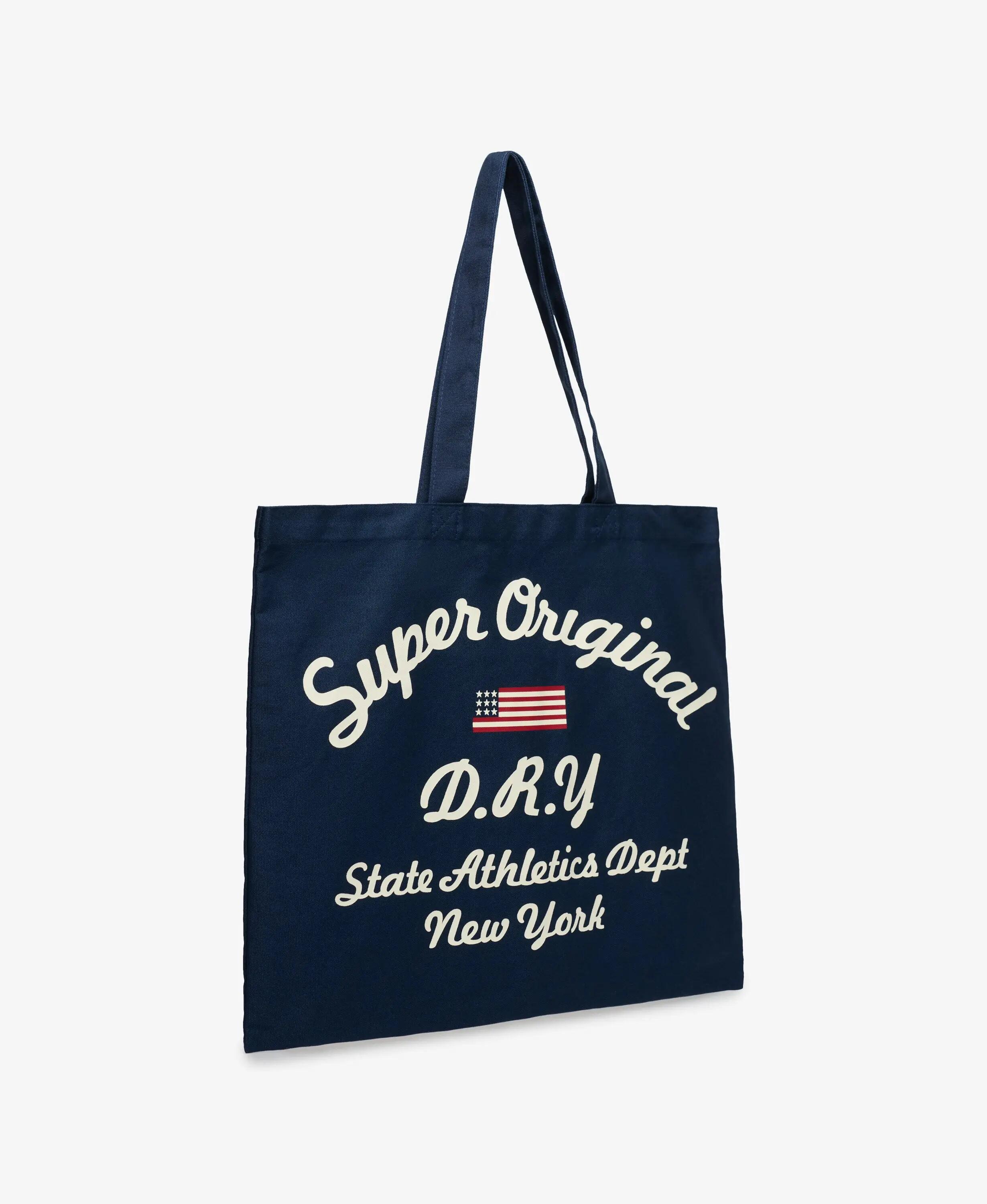 superdry Tote in cotone 100% – Richest Navy/Off White 2/5