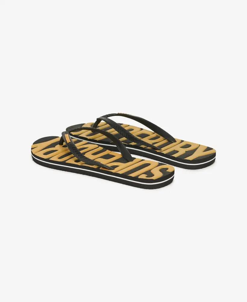 superdry Infradito Vintage Vegan in gomma – BLACK/GOLD 2/7