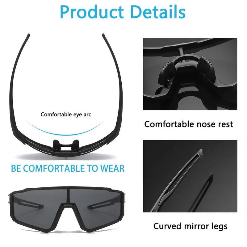 paire - Lunettes de cyclisme - Lunettes de soleil de sport 3/6