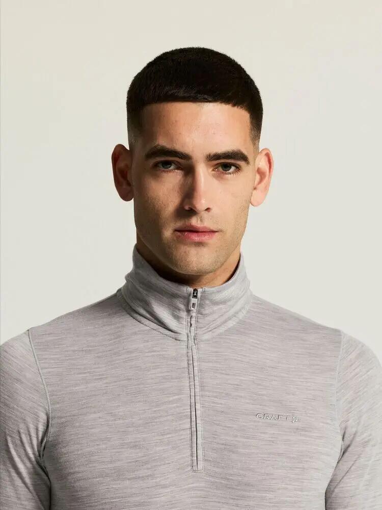 craft Maglia ML Wool 95 HZ in lana merino, termica – Grey/Melange 7/7