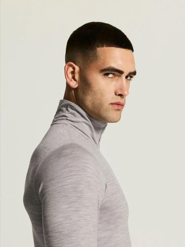 craft Maglia ML Wool 95 HZ in lana merino, termica – Grey/Melange 6/7