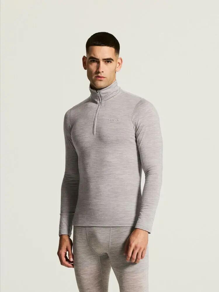 craft Maglia ML Wool 95 HZ in lana merino, termica – Grey/Melange 3/7