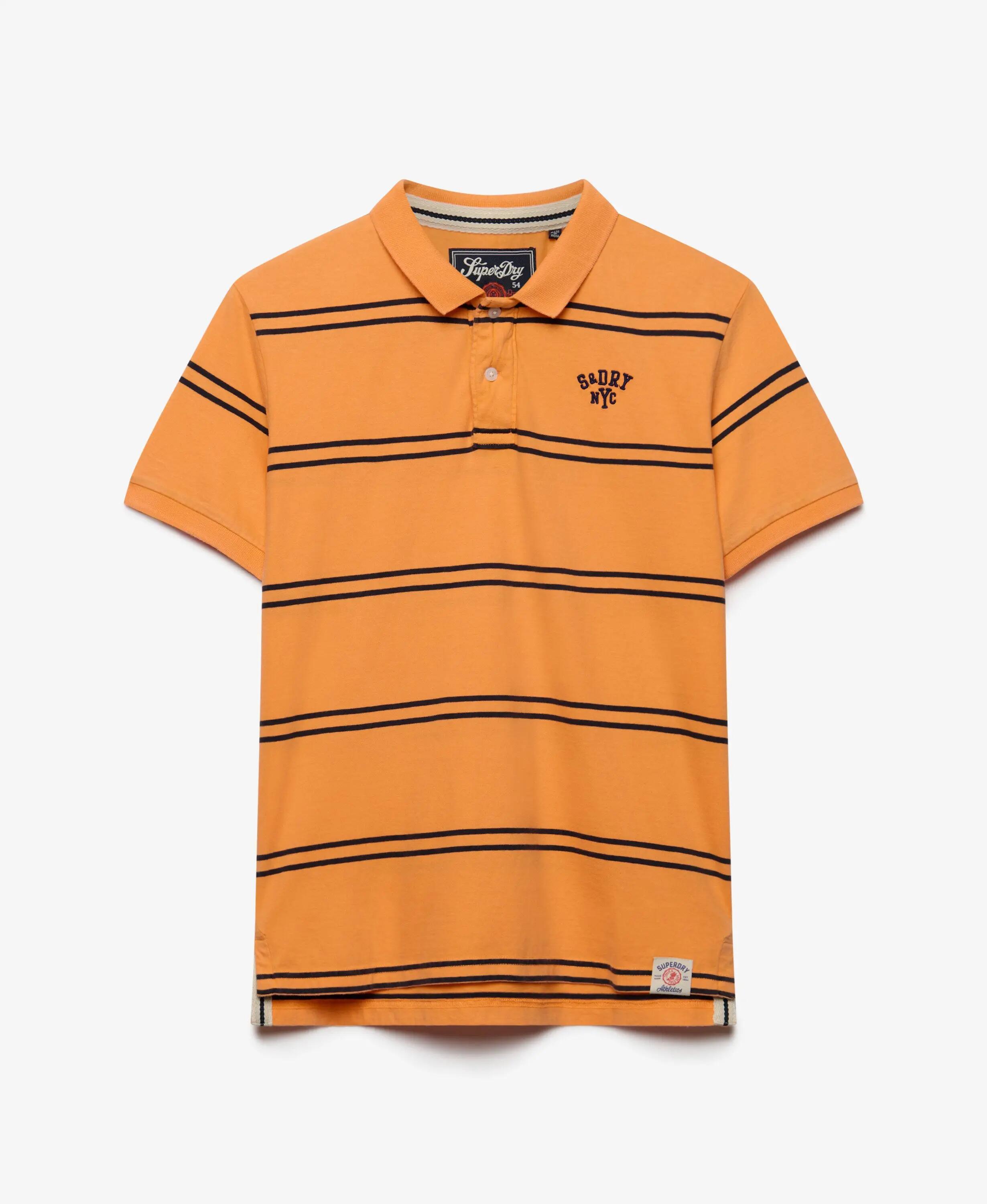 superdry Polo Vintage às Riscas em Jersey – Orange Stripe 6/6