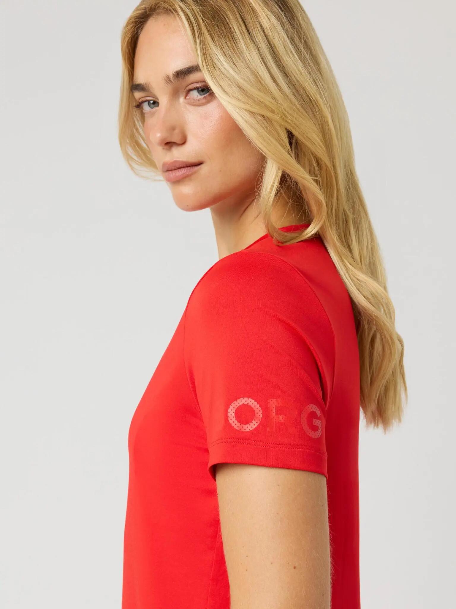 T-shirt BORG in poliestere riciclato – FLAME SCARLET 5/5