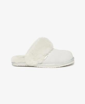 Superdry suede mule slipper grijze suède damespantoffel – grey