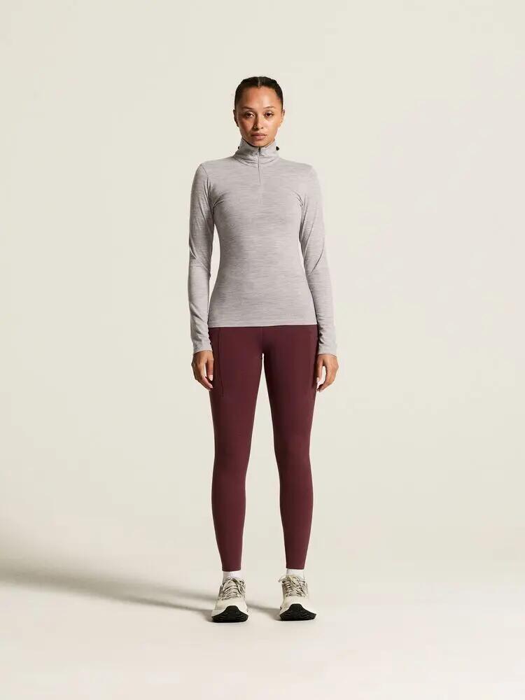 craft Camisola Wool 95 HZ LS W Mulher - 95% lã merino – Grey/Melange 4/7