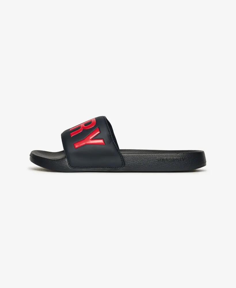 superdry Pool Sliders con fascia imbottita e grande grafica – NAUTICAL NAVY 4/4