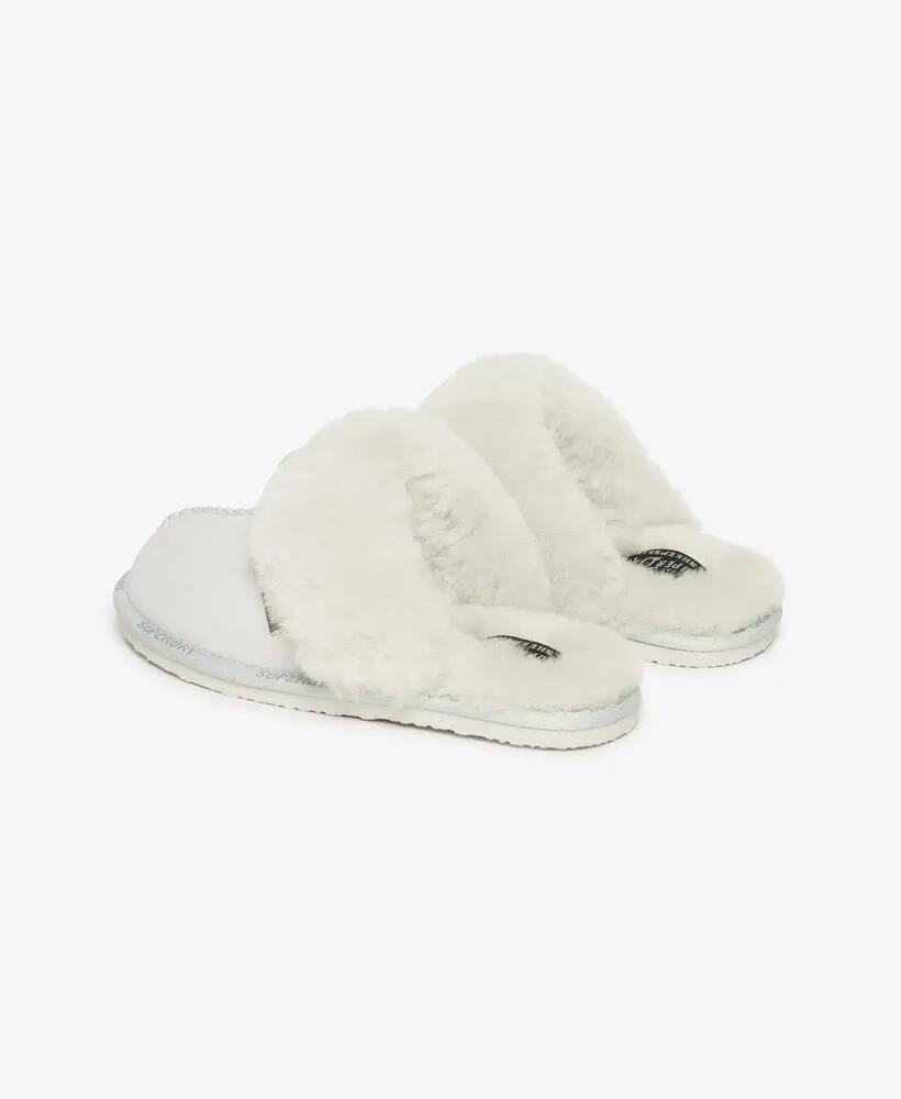 superdry Suede Mule Slipper — mule em camurça para senhora, cinza – GREY 5/7