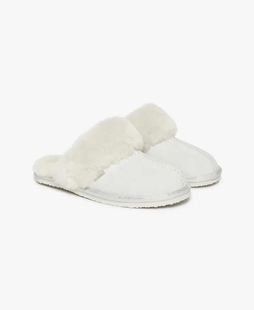 superdry Suede Mule Slipper — mule em camurça para senhora, cinza – GREY 3/7