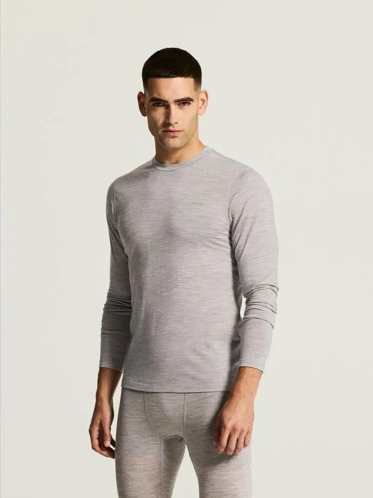 craft Wool 95 LS CN Langarmshirt - Merinowolle-Baselayer – Grey/Melange 5/7