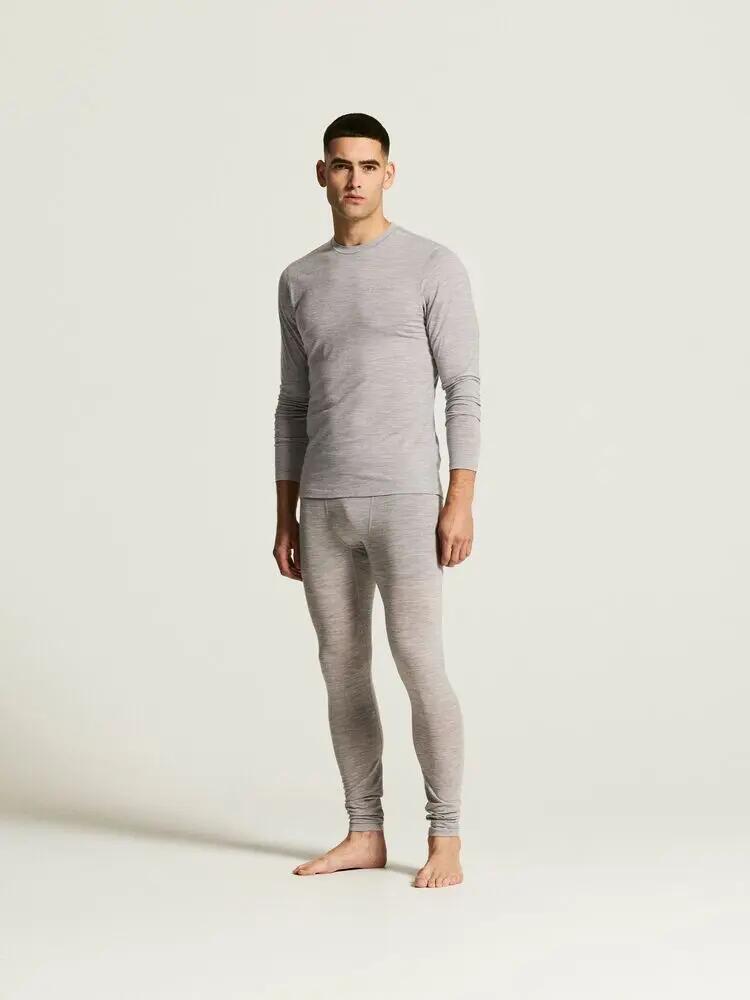craft Wool 95 LS CN Langarmshirt - Merinowolle-Baselayer – Grey/Melange 3/7