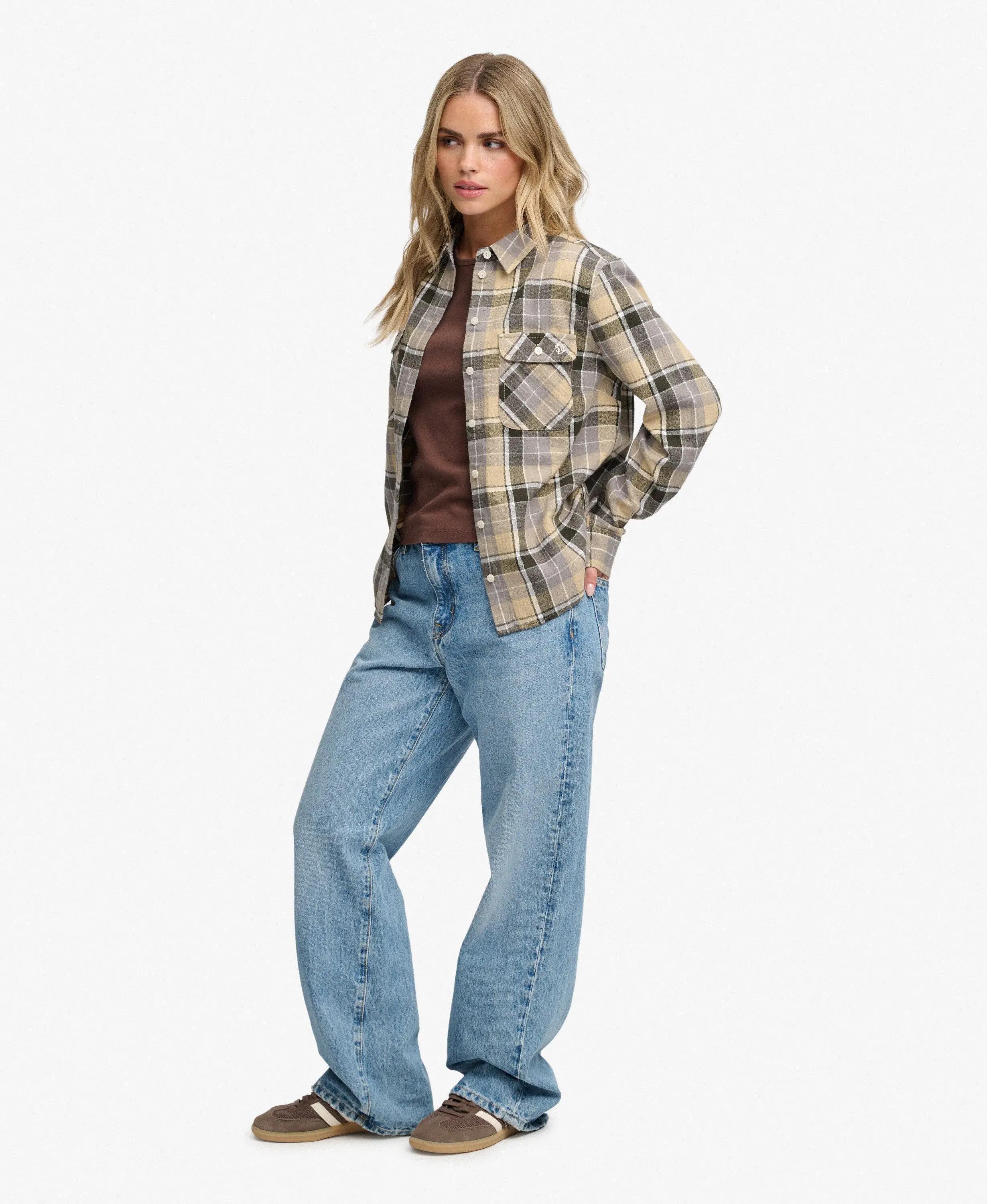 superdry Camisa Lumberjack em Flanela às Grelhas – 100% Algodão Biológico – 3/5