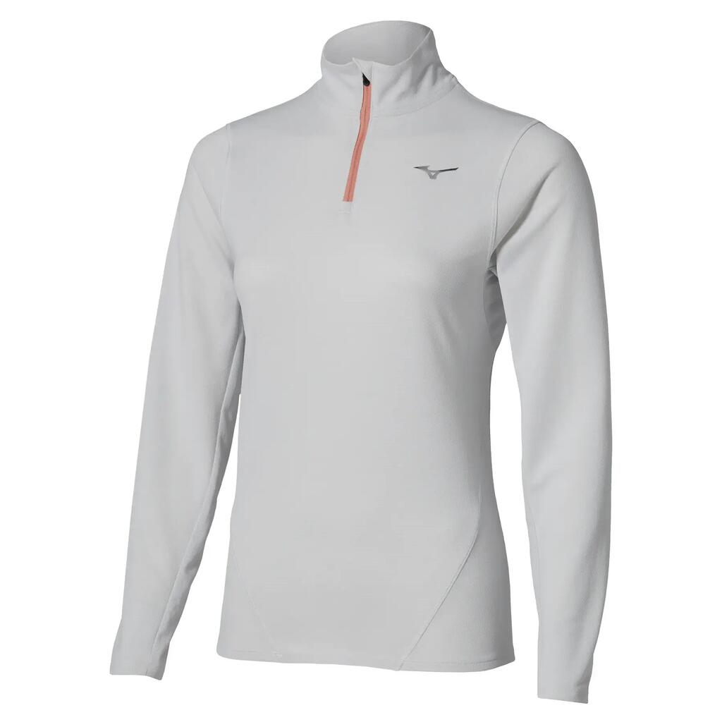 Women's long sleeve and half zip athletic top Mizuno Tech Thermal Charge Breath