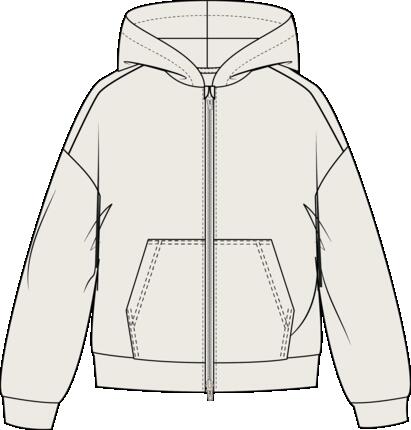 hummel Hoodie zippée pour enfants hmlNEO en coton mélangé – CLOUD DANCER