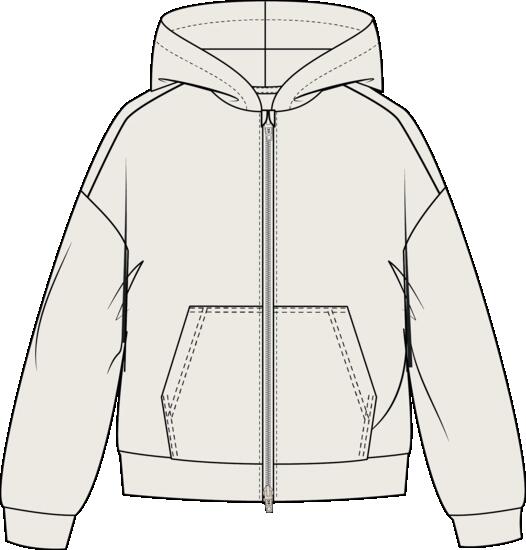 hummel Hoodie zippée pour enfants hmlNEO en coton mélangé – CLOUD DANCER