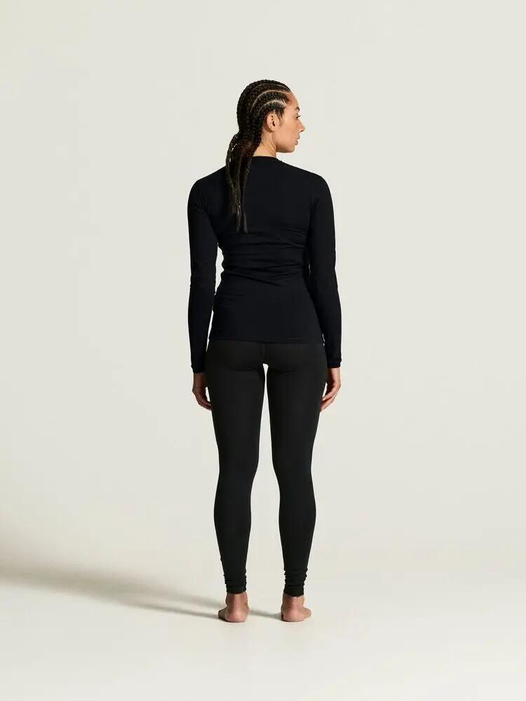 Craft Wool 95 LS CN W — maillot manches longues en mérinos 95% – Black/Melange 4/7