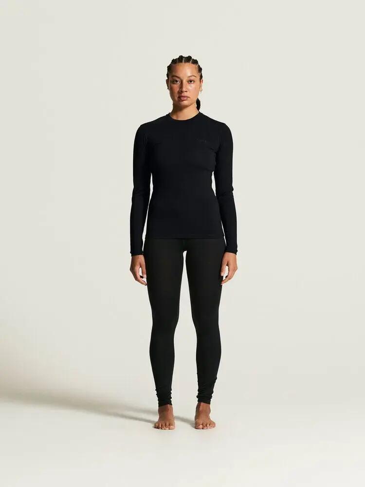 Craft Wool 95 LS CN W — maillot manches longues en mérinos 95% – Black/Melange 3/7