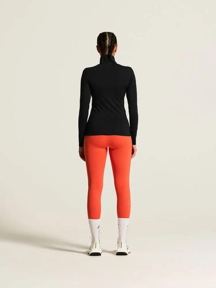 craft Maglia Wool 95 HZ LS Donna in lana merino calda – Black/Melange 6/7