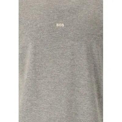 sos Sera M T-shirt heren biologisch katoen met stretch – 1038 Mid Grey Melange 3/4