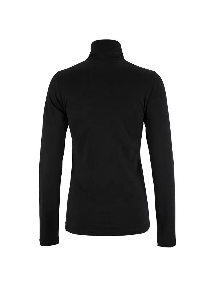craft Maglia Wool 95 HZ LS Donna in lana merino calda – Black/Melange 2/7