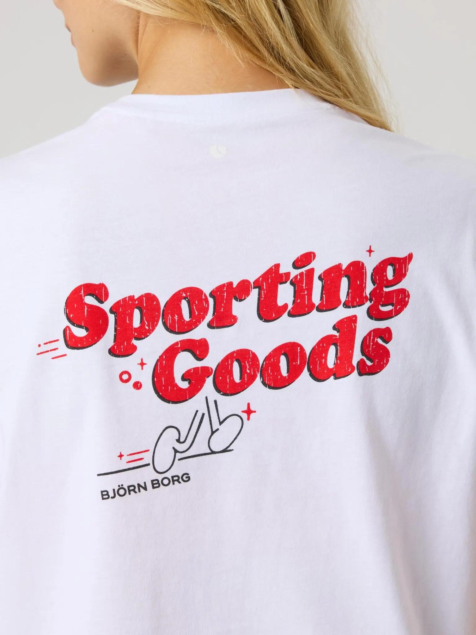 bjorn_borg BORG COTTON T-SHIRT dames – BRILLIANT WHITE 3/4