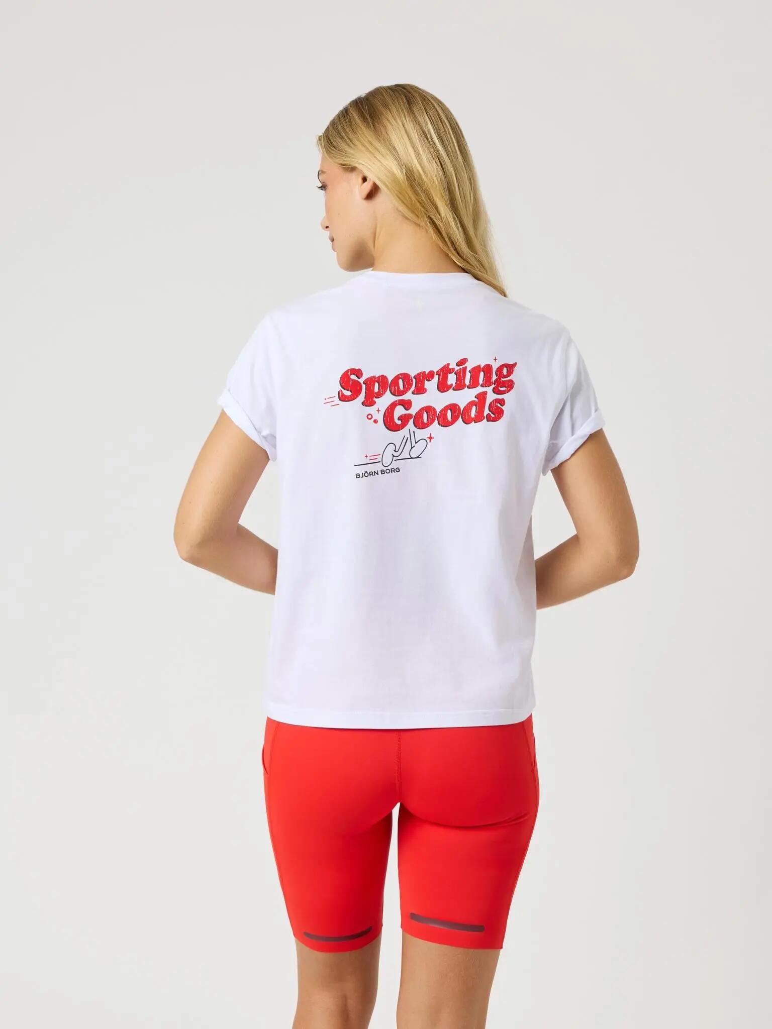 bjorn_borg BORG COTTON T-SHIRT dames – BRILLIANT WHITE 2/4