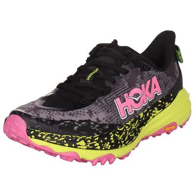 Schoenen - trail - dames - speedgoat 6 - zwart/neon hoka citrus