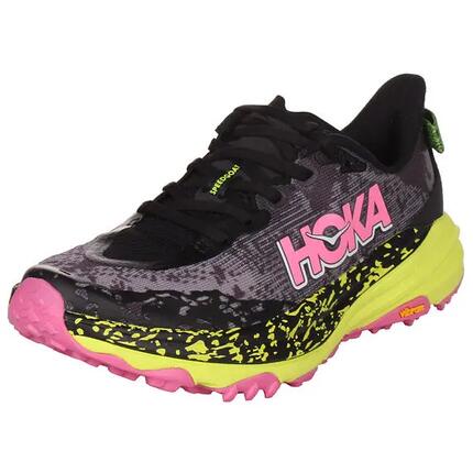 Chaussures - trail - femme - Speedgoat 6 - noir/neon hoka citrus