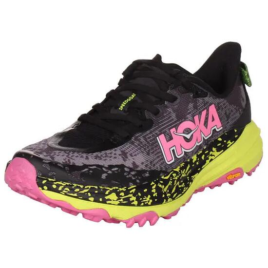 Chaussures - trail - femme - Speedgoat 6 - noir/neon hoka citrus