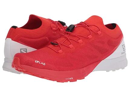 Schoenen - trailrunning - s/lab sense 8 - lichtgewicht, rood/wit