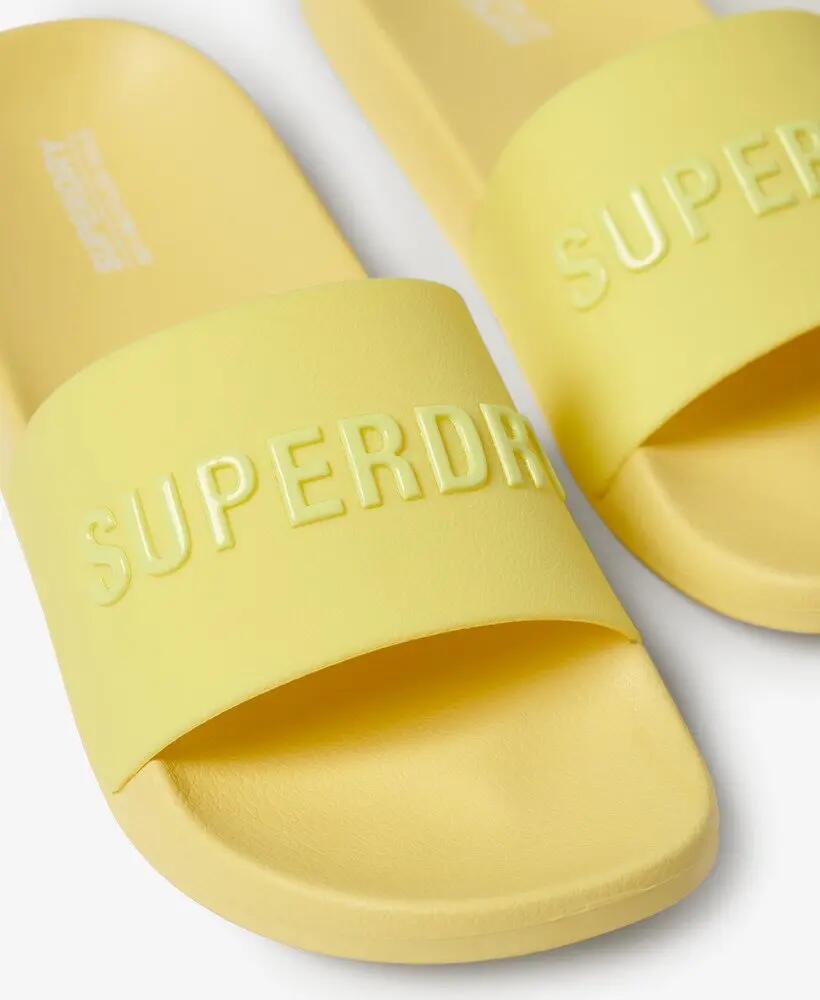 superdry Ciabatte Pool Vegan con logo – Sunny Lime Green 5/7
