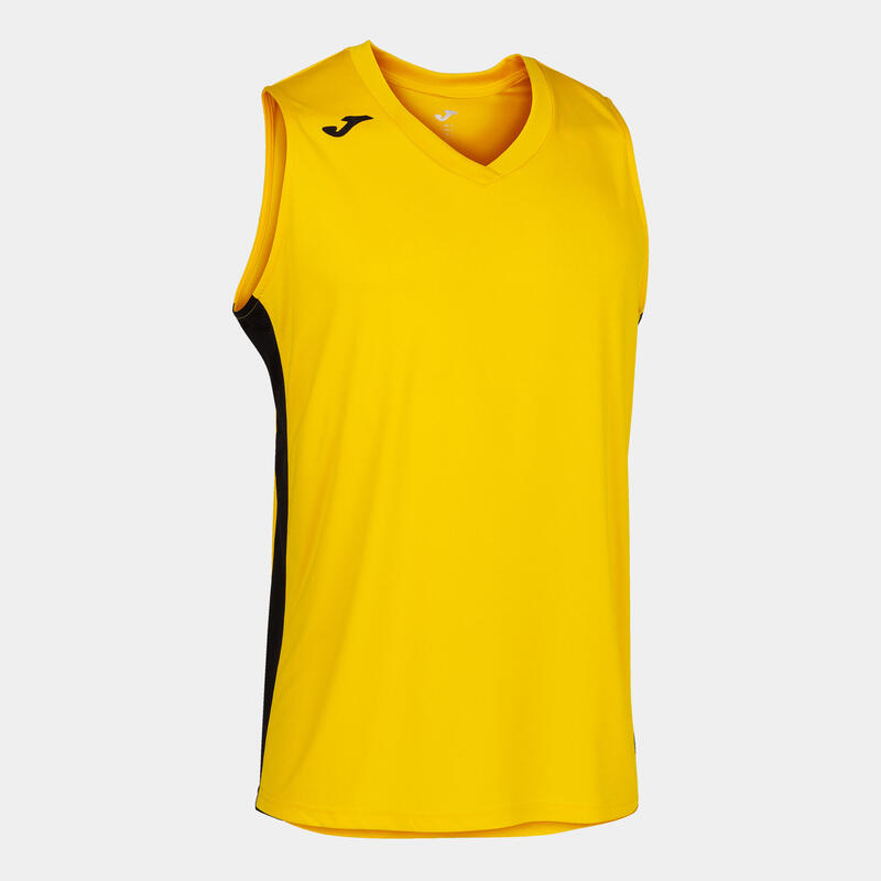 T-shirt de alça basquetebol Homem Joma Cancha iii amarelo preto