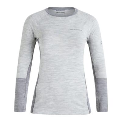 Kleding - sportswear - dames - magic crew - lange mouwen - middengrijs melange